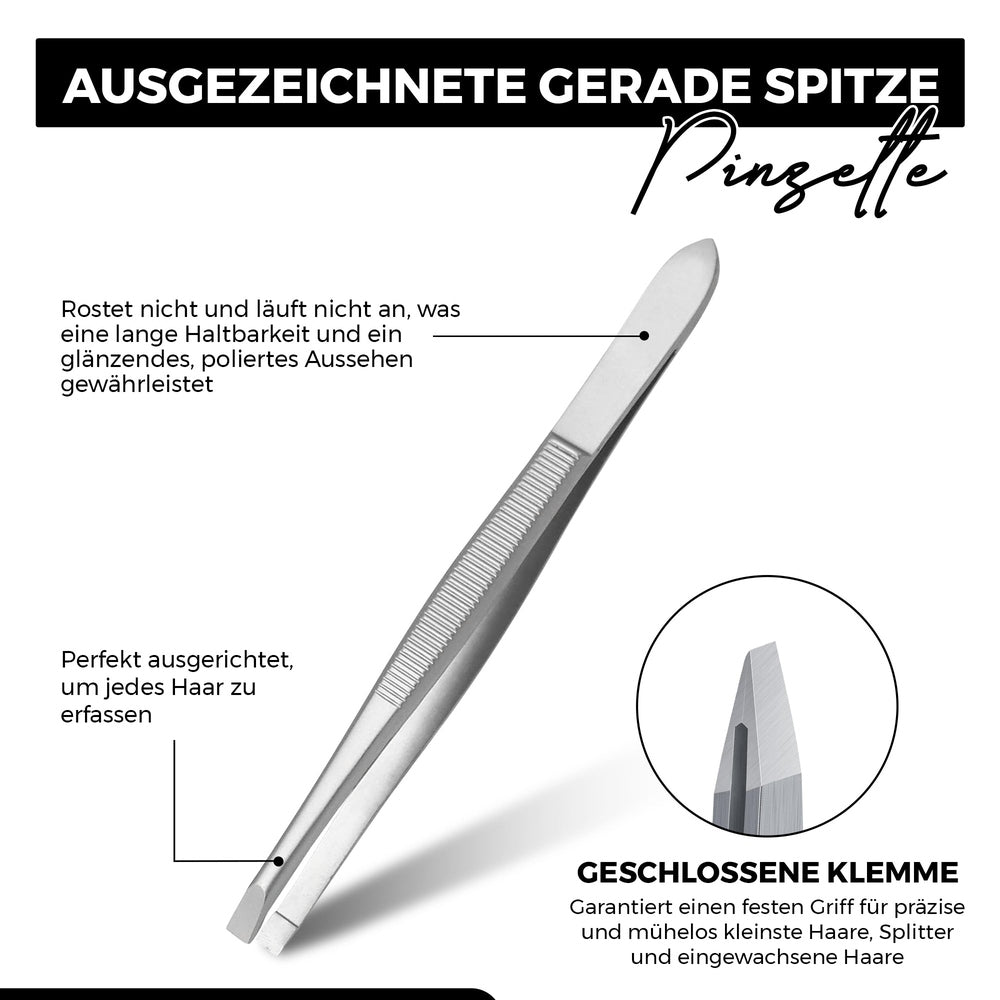 Eyelash tweezers - straight tip – Length 9 cm, view 6