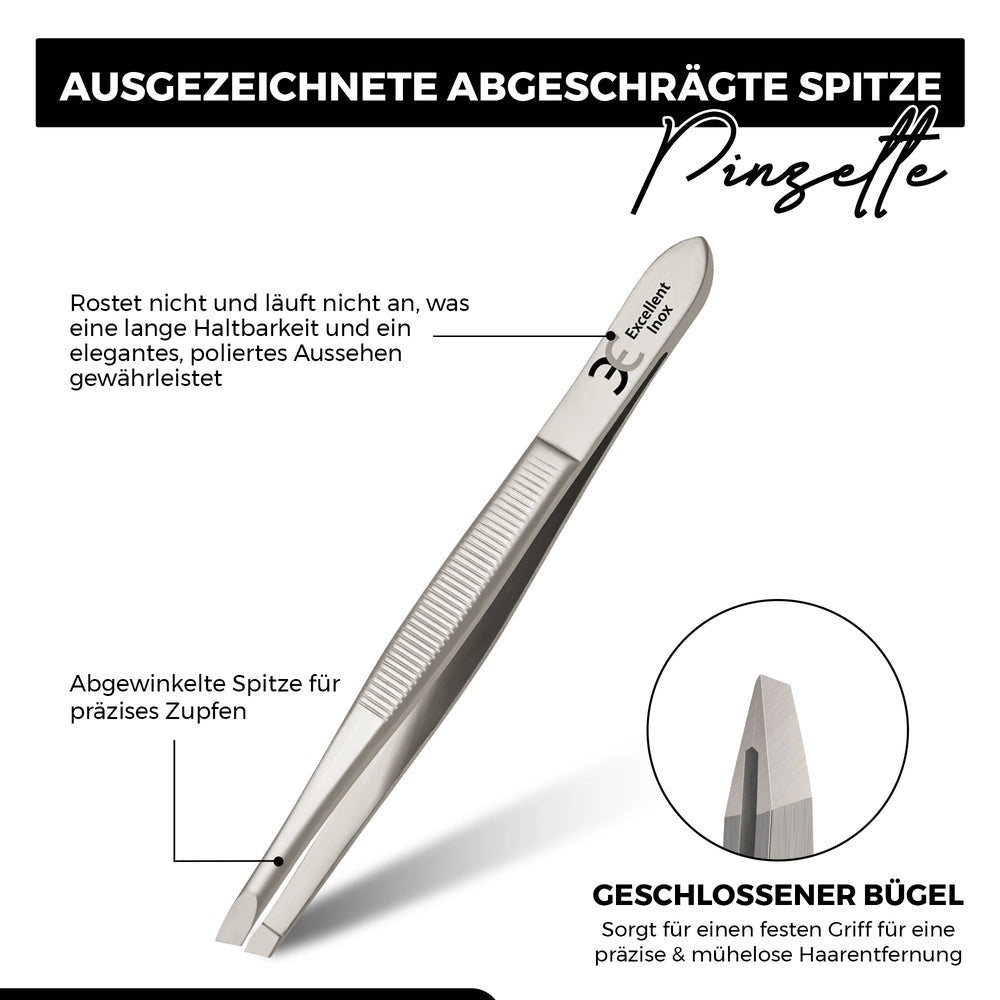 Pince à épiler à cils, 9 cm, pointe biseautée, pour l'esthétique et un usage domestique – vue 7