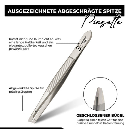 Pince à épiler à cils, 9 cm, pointe biseautée, pour l'esthétique et un usage domestique – vue 7