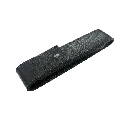 Dovo black leather case for Shavettes and straight razors