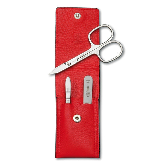 Trousse de manucure Dreiturm 3 pièces en rouge – Made in Solingen