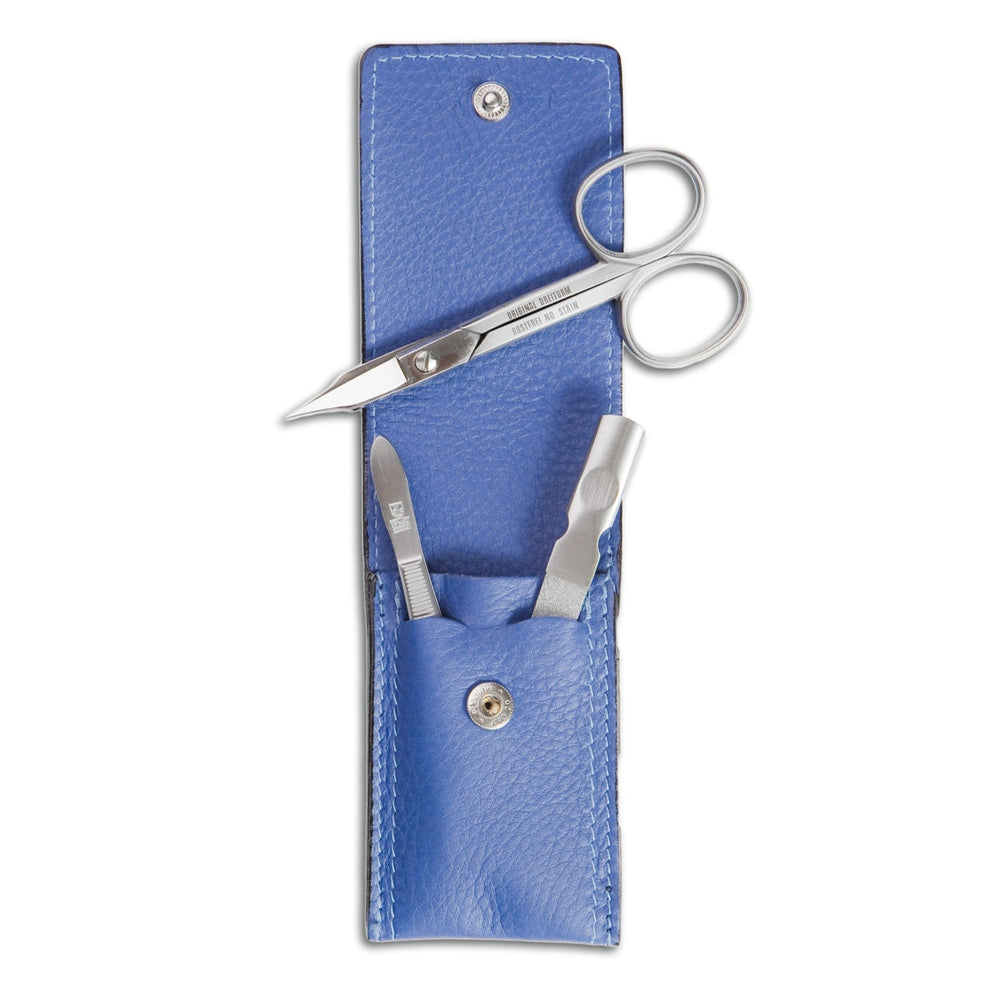 Astuccio manicure DREITURM 3 pezzi – Made in Solingen - modello Kobalt - blu scuro