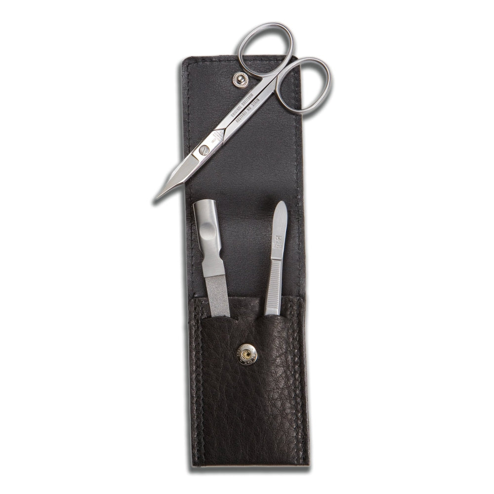 Etui do manicure Dreiturm 3-częściowe w kolorze Nero – Made in Solingen