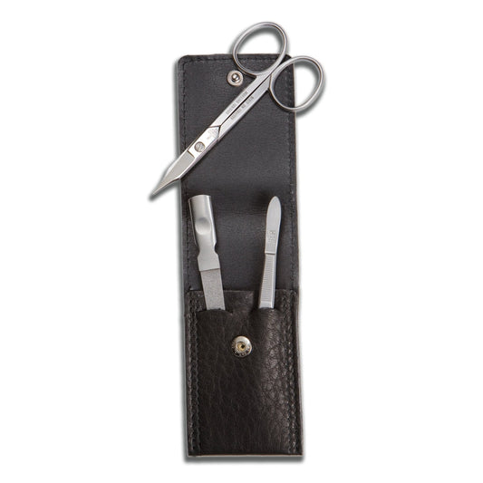 Dreiturm manicure-etui 3-delig in Nero – Made in Solingen