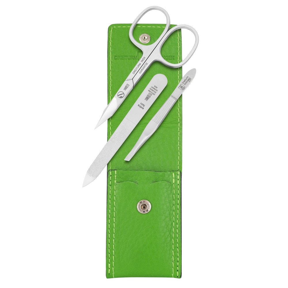 Astuccio manicure Dreiturm in 3 pezzi in Apfel – Made in Solingen