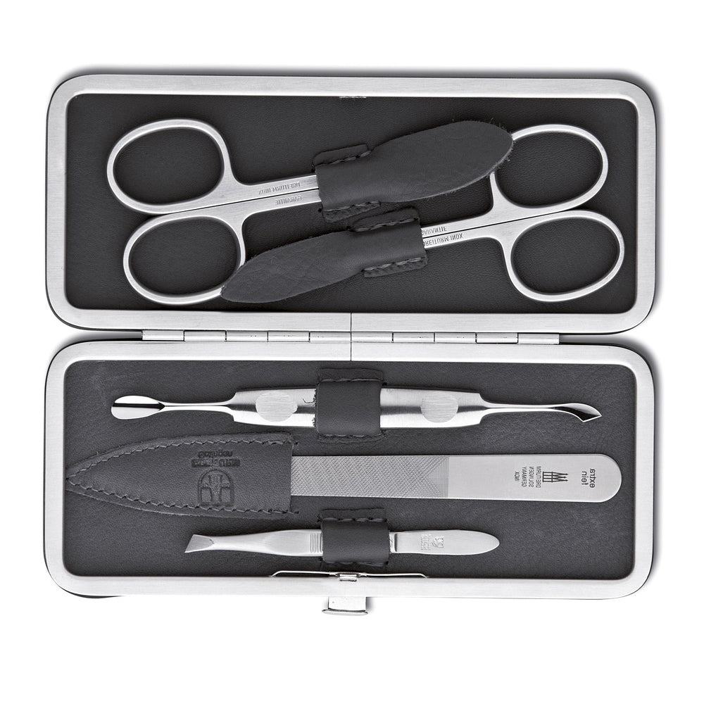 DREITURM 5-piece manicure case – Quality from Solingen - model Nugolo - deep black