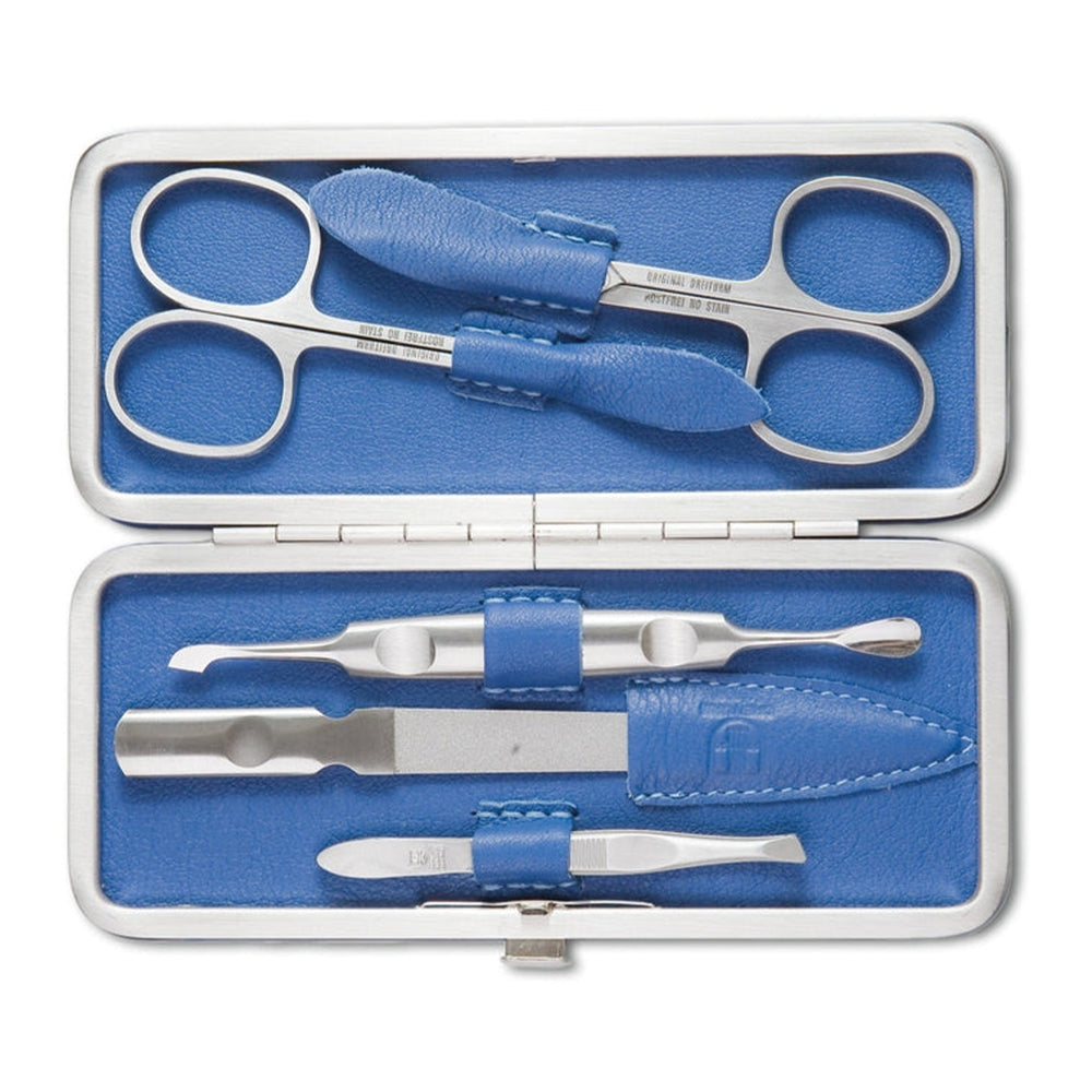DREITURM 5-delig manicure-etui – Kwaliteit uit Solingen - model Kobalt - donkerblauw