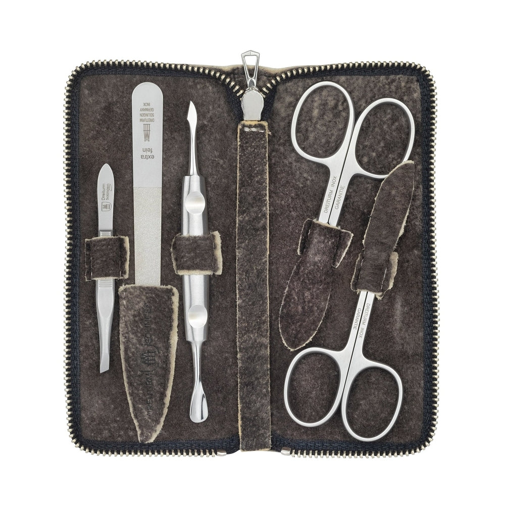 Dreiturm Manicure Set 5-piece Suede Solingen – Stainless steel