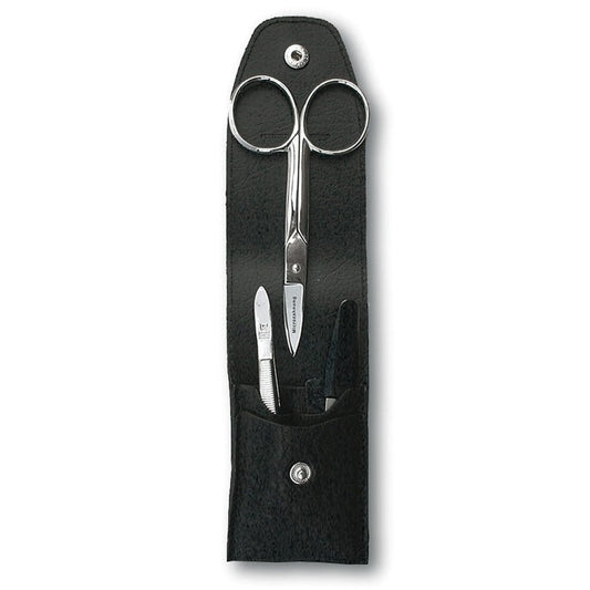 Etui do manicure Dreiturm 4 cale z nożyczkami do paznokci – Edycja MANUFAKT w skórzanym etui z Solingen