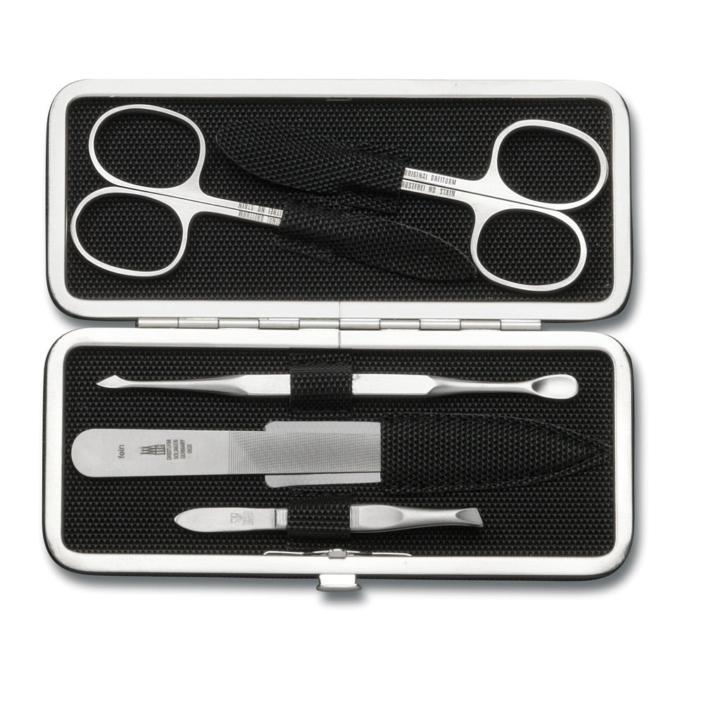 Etui do manicure Dreiturm 5-częściowe model Black Tex – Made in Solingen