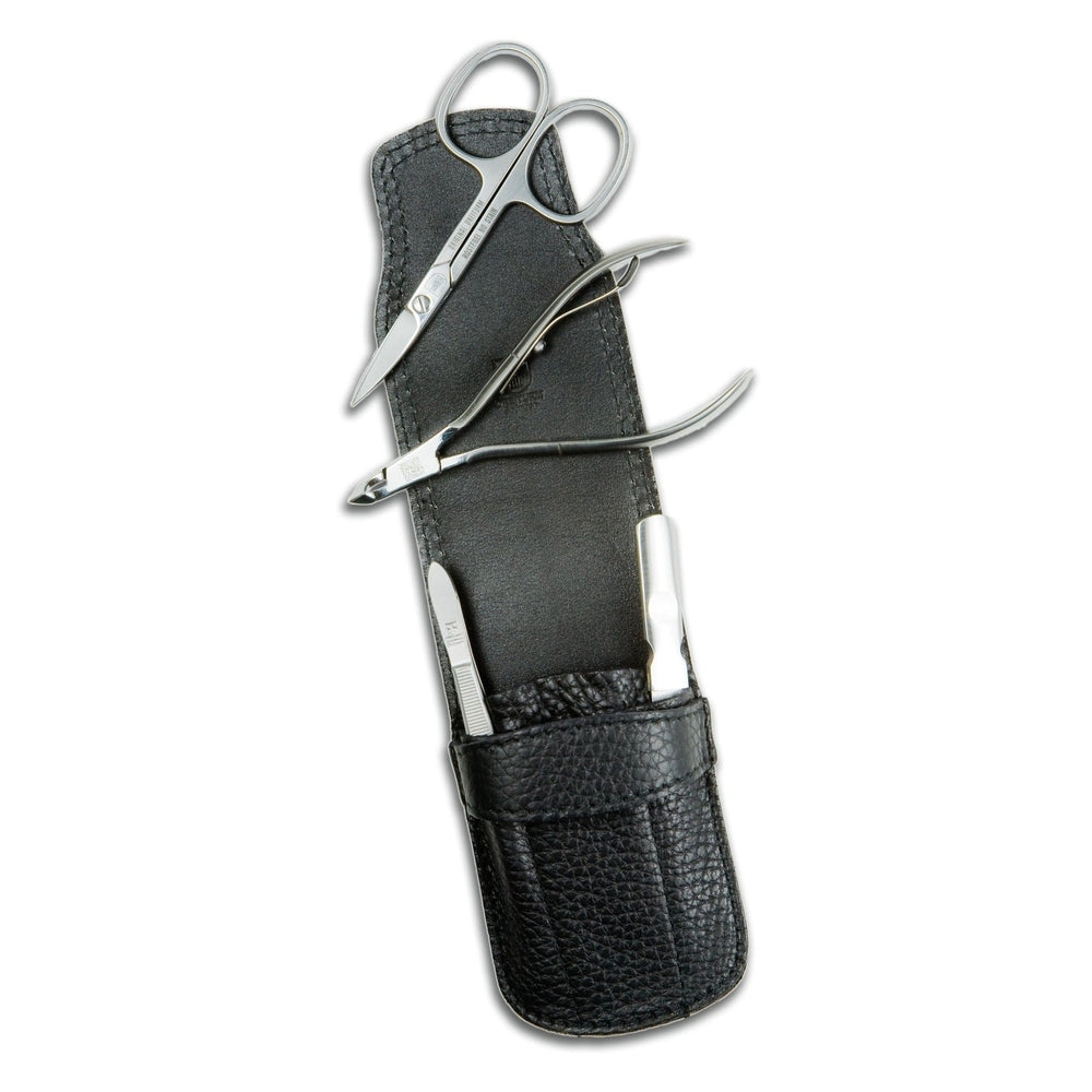 Astuccio manicure Dreiturm 4 pezzi di Solingen con strumenti per la cura, Made in Germany