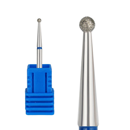 Diamond burr ball shape for manicure – Diamond-coated stainless steel