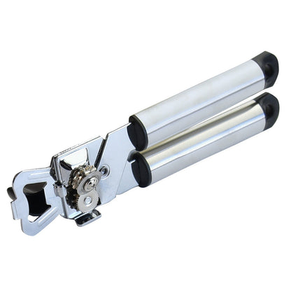 Cutting mechanism of the can opener running cleanly around the rim of the tin – view 3