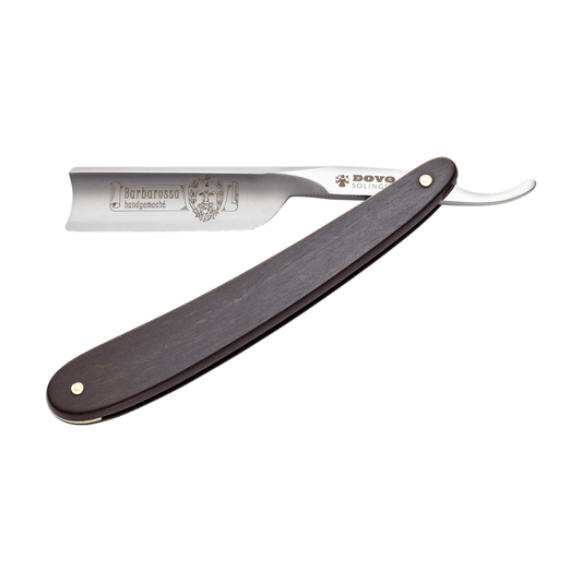 Dovo Barbarossa ebony straight razor – Aluminium (body), stainless steel (components)