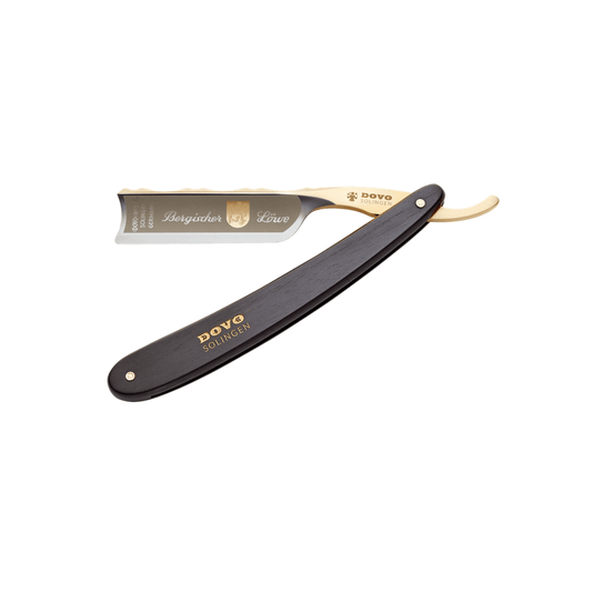 DOVO Bergischer Löwe straight razor 6/8 inch with ebony scales and Spanish point