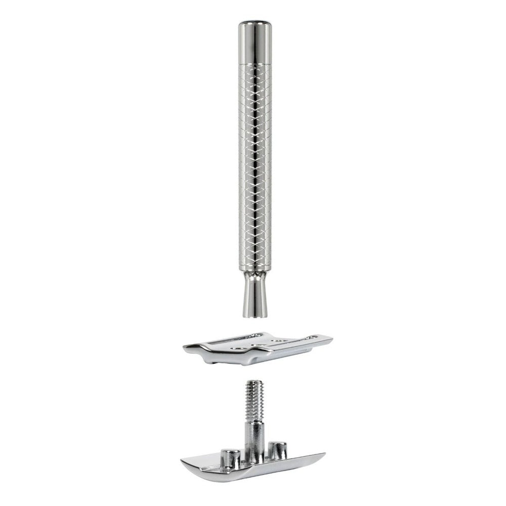 PRIMO II safety razor by DOVO, head and handle in detail – view 2