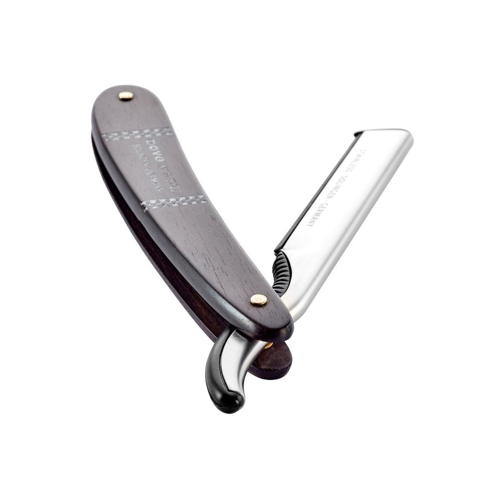 Ebony shavette by DOVO Solingen, handle and blade holder – view 2