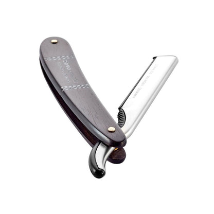 Ebony shavette by DOVO Solingen, handle and blade holder – view 2