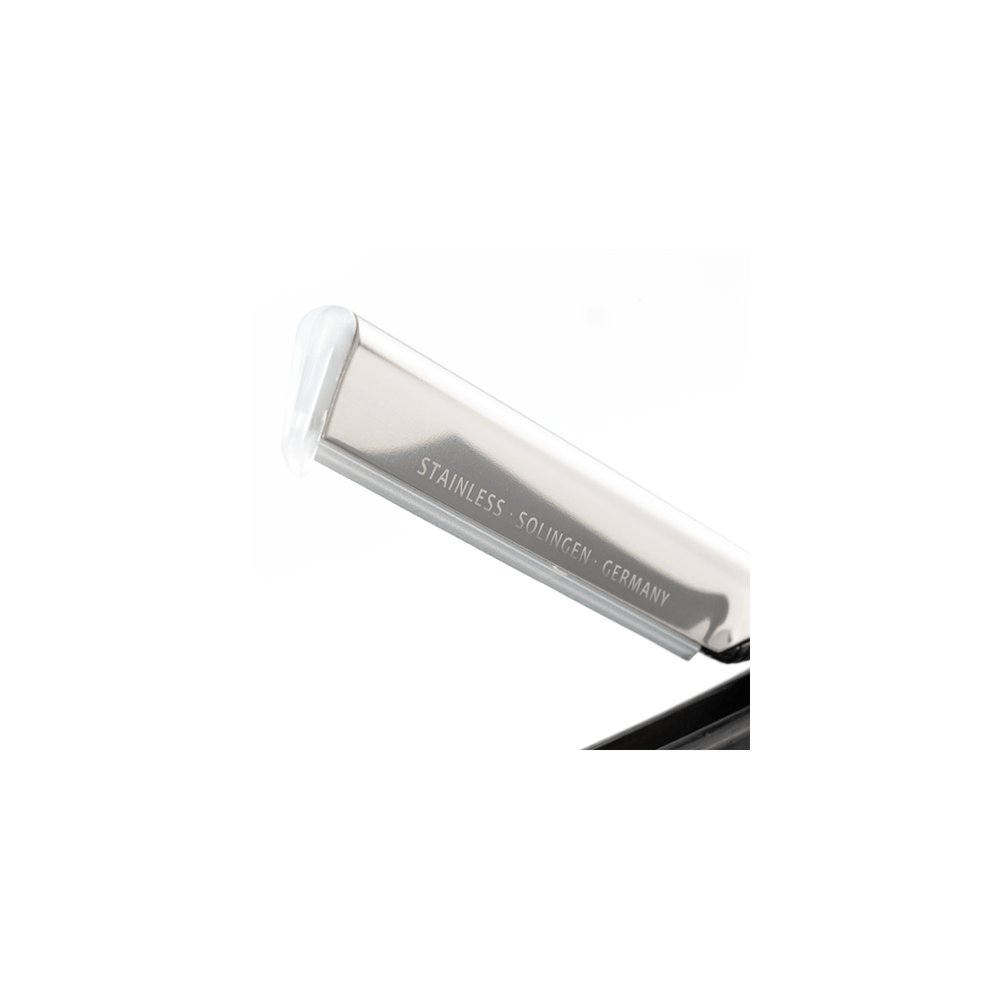 Dovo ebony shavette, stainless steel straight razor for replaceable blades – view 5