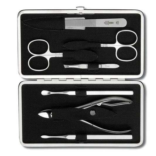 Etui do manicure Dreiturm, model Black Tex – Made in Solingen