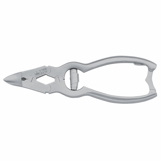 Erbe double-joint nippers, 16.5 cm, stainless matt, with buffer spring and curved blades