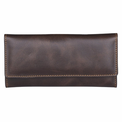 Trousse de manucure Erbe Antik marron en cuir avec instruments Inox – vue 2
