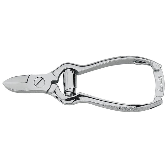 ERBE toenail nippers with buffer spring, 11.5 cm, made of forged nickel-plated special steel