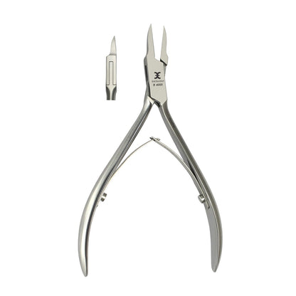 Tronchese per angoli delle unghie, 11,5 cm, modello con lama rastremata ai lati, in acciaio inox