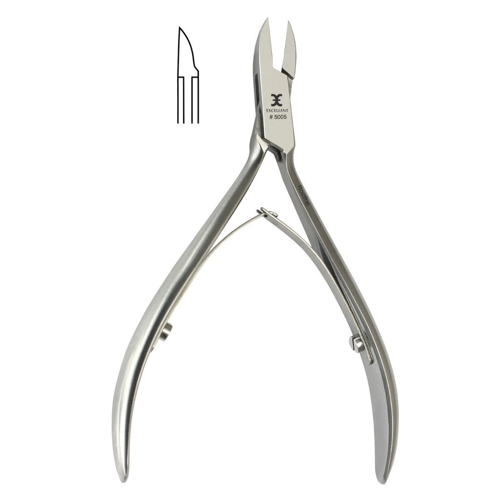 Alicate para esquinas de uñas, 13 cm, con punta fina para uñas encarnadas de los pies y zonas de difícil acceso