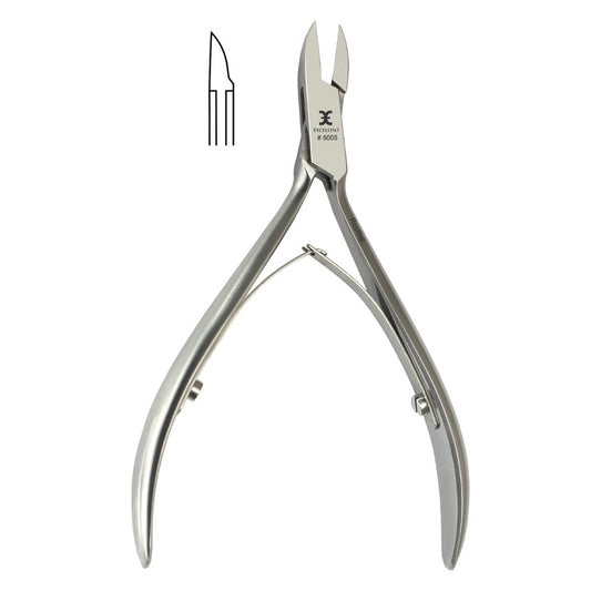 Eckennagelzange, 13 cm, mit feiner Spitze für eingewachsene Zehennägel und schwer zugängliche Stellen
