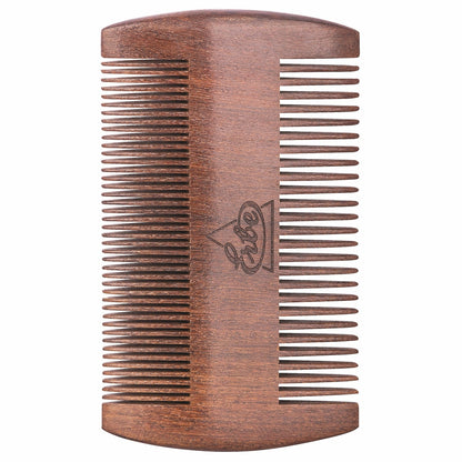 Erbe Beard Comb Double Sided Sandalwood – Colour brown