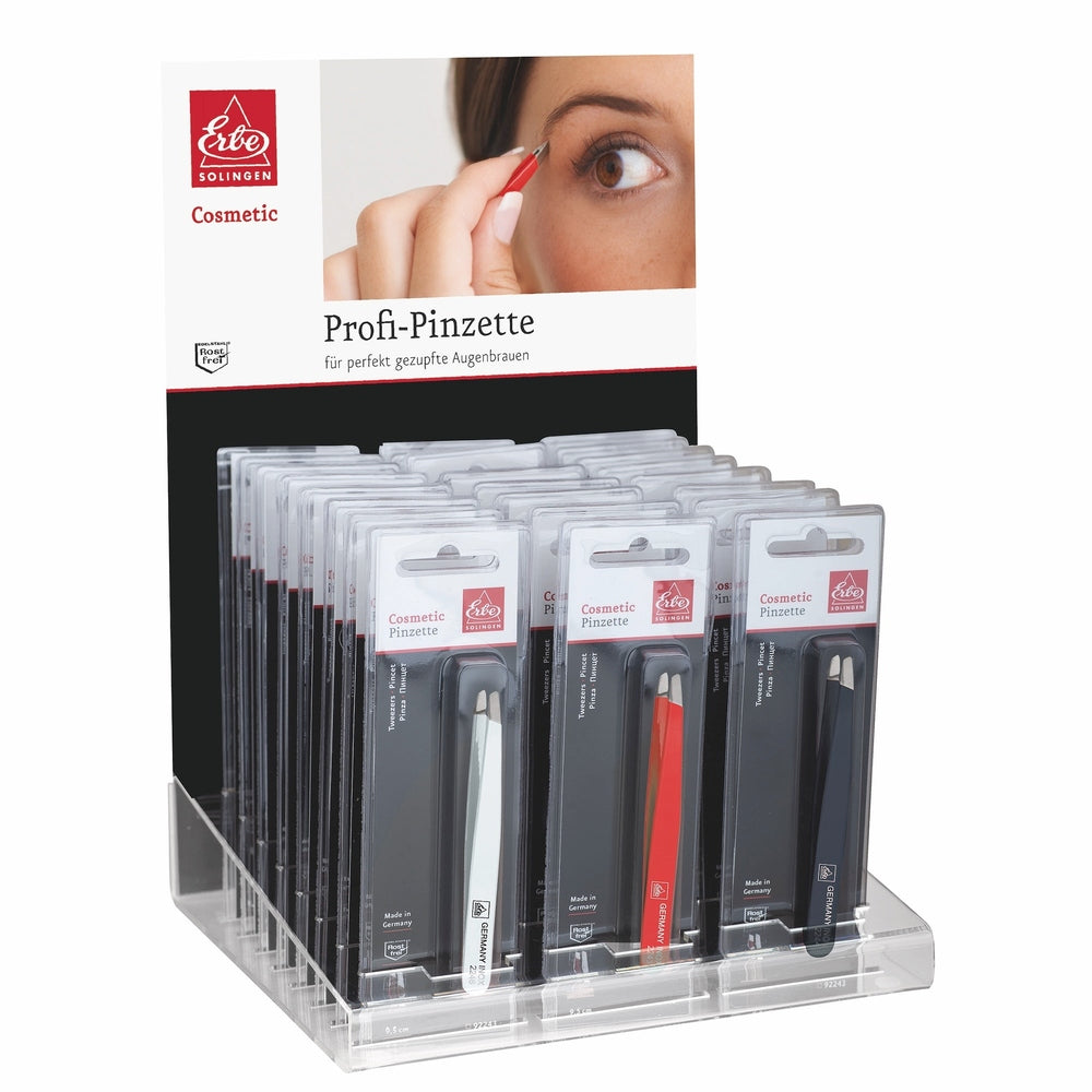Erbe Display Color Zetty professionele pincetten gekleurd – Kleur rood, zwart, wit, aanzicht 6