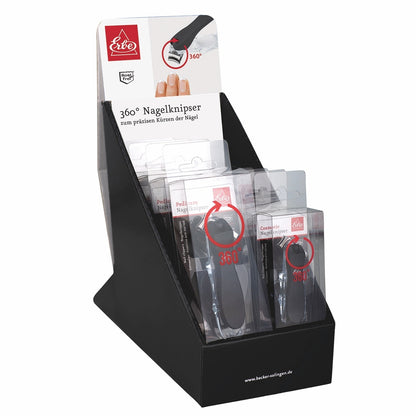 Expositor cortaúñas Erbe 360 inox 6 piezas