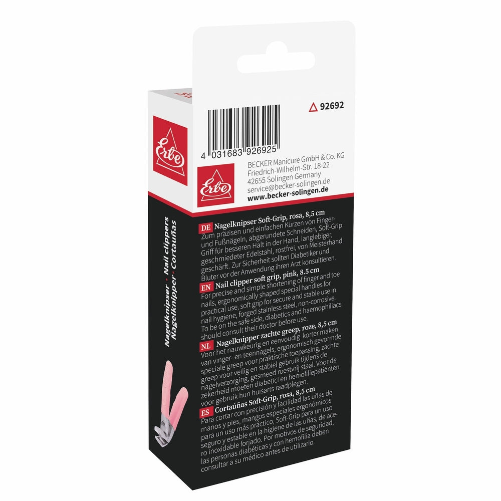 Erbe Display cortaúñas Soft Grip inox 6x4