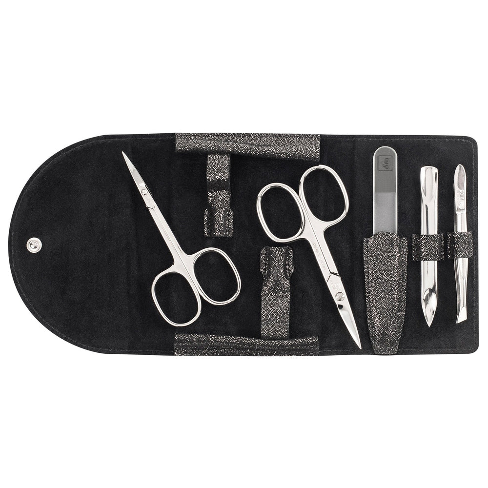 Erbe Manicure Press Stud Case Glamour 5-piece – Case in glamour design with press stud