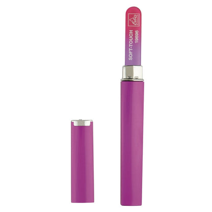 Erbe Glass Nail File Soft-Touch Color Red Pink Box – Glass with fine-pored, abrasion-resistant filing surface