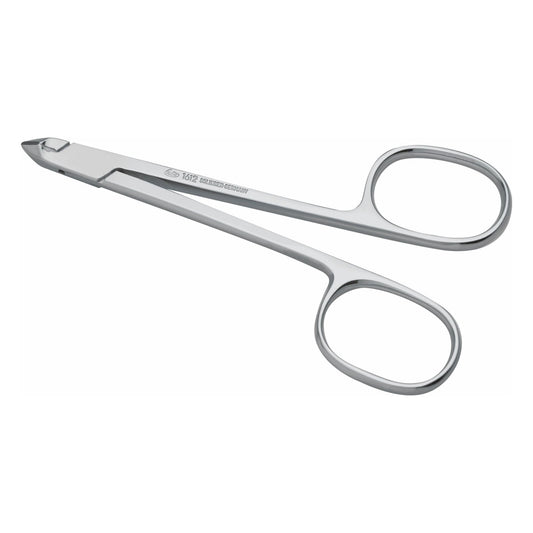 Alicate de cutículas Erbe en forma de tijera, 10 cm, articulación pasante, para manicura y pedicura
