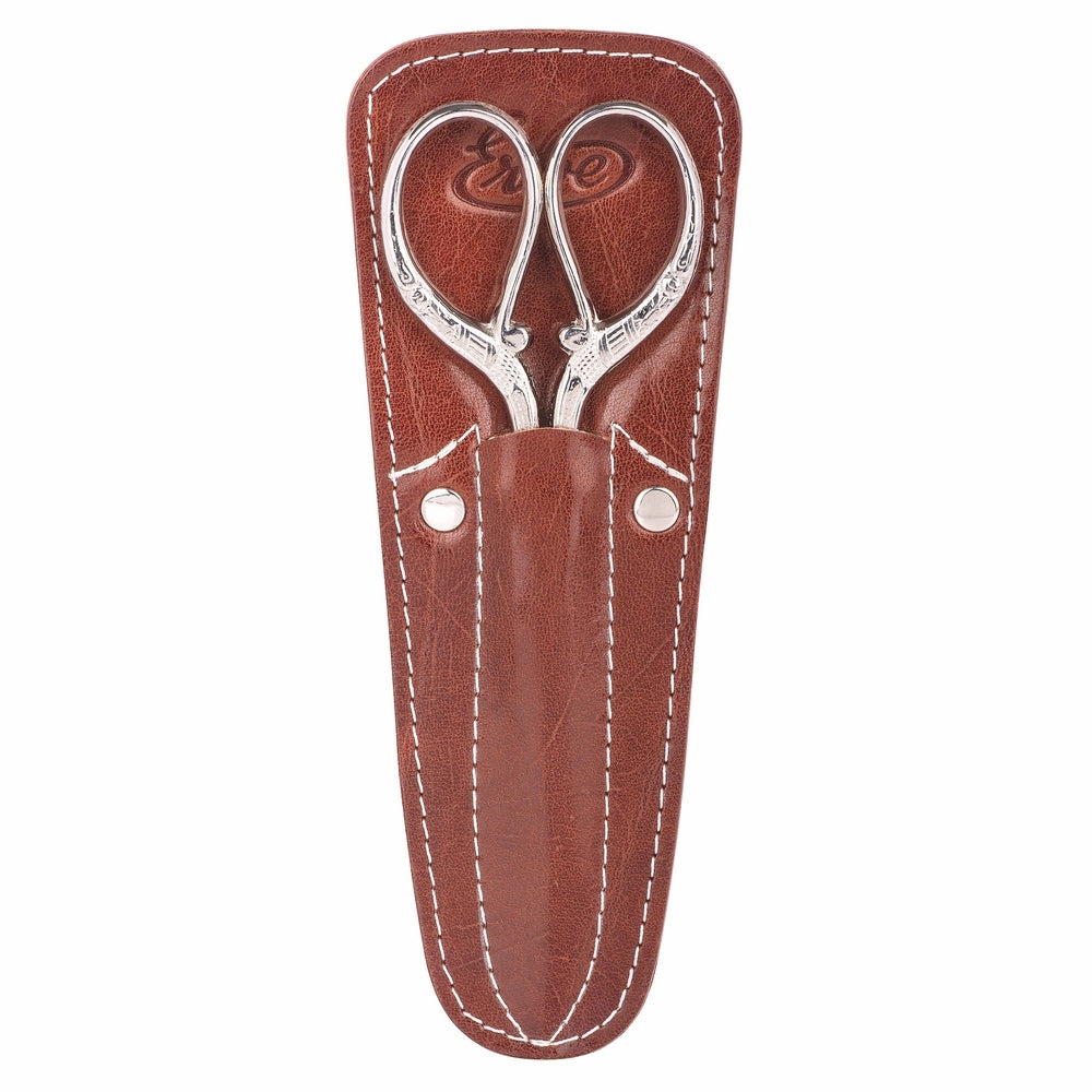 Erbe Household Scissors Nostalgia Leather Sheath Brown – Colour silver, brown