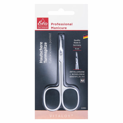 Erbe Cuticle Scissors Tower Tip Vitaloy – curved blade