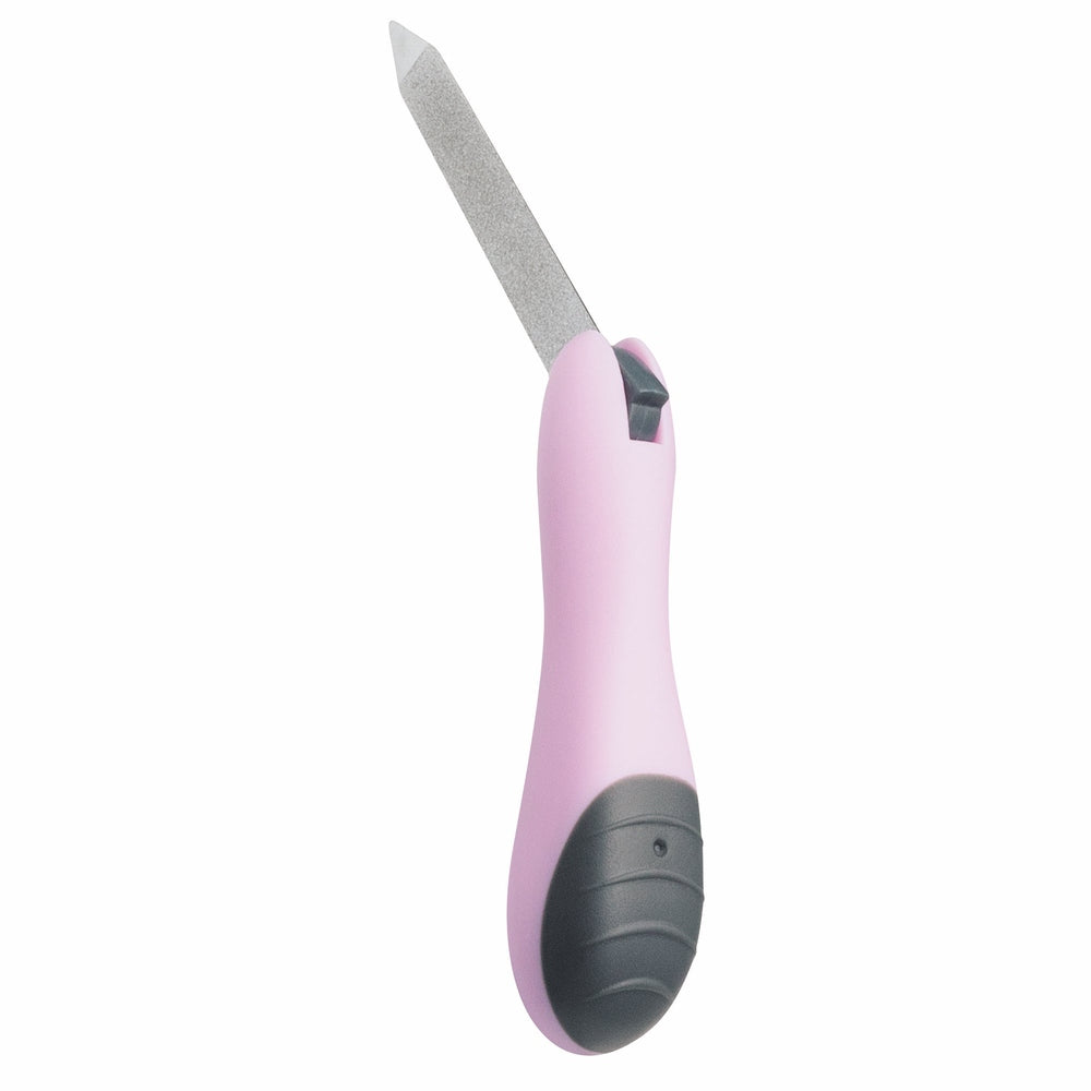 Erbe Lima de uñas plegable Pocket rosa pastel – Longitud 13 cm