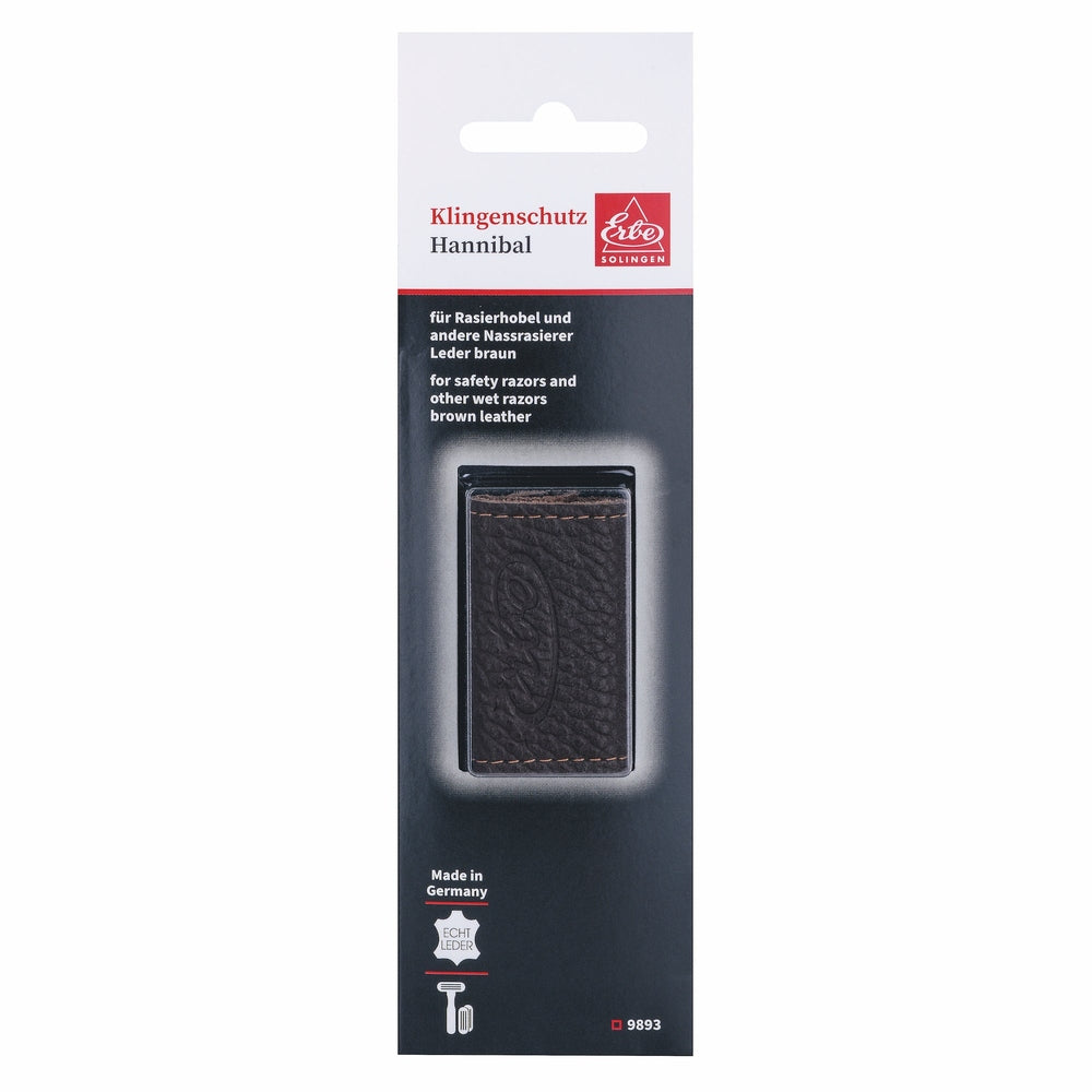 Protège-lame Erbe Hannibal pour rasoir de sûreté cuir marron – Cuir, marron, vue 6