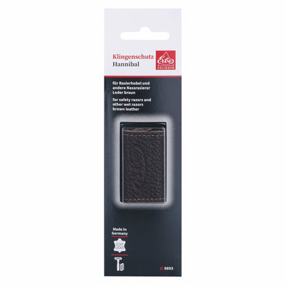 Protège-lame Erbe Hannibal pour rasoir de sûreté cuir marron – Cuir, marron, vue 6