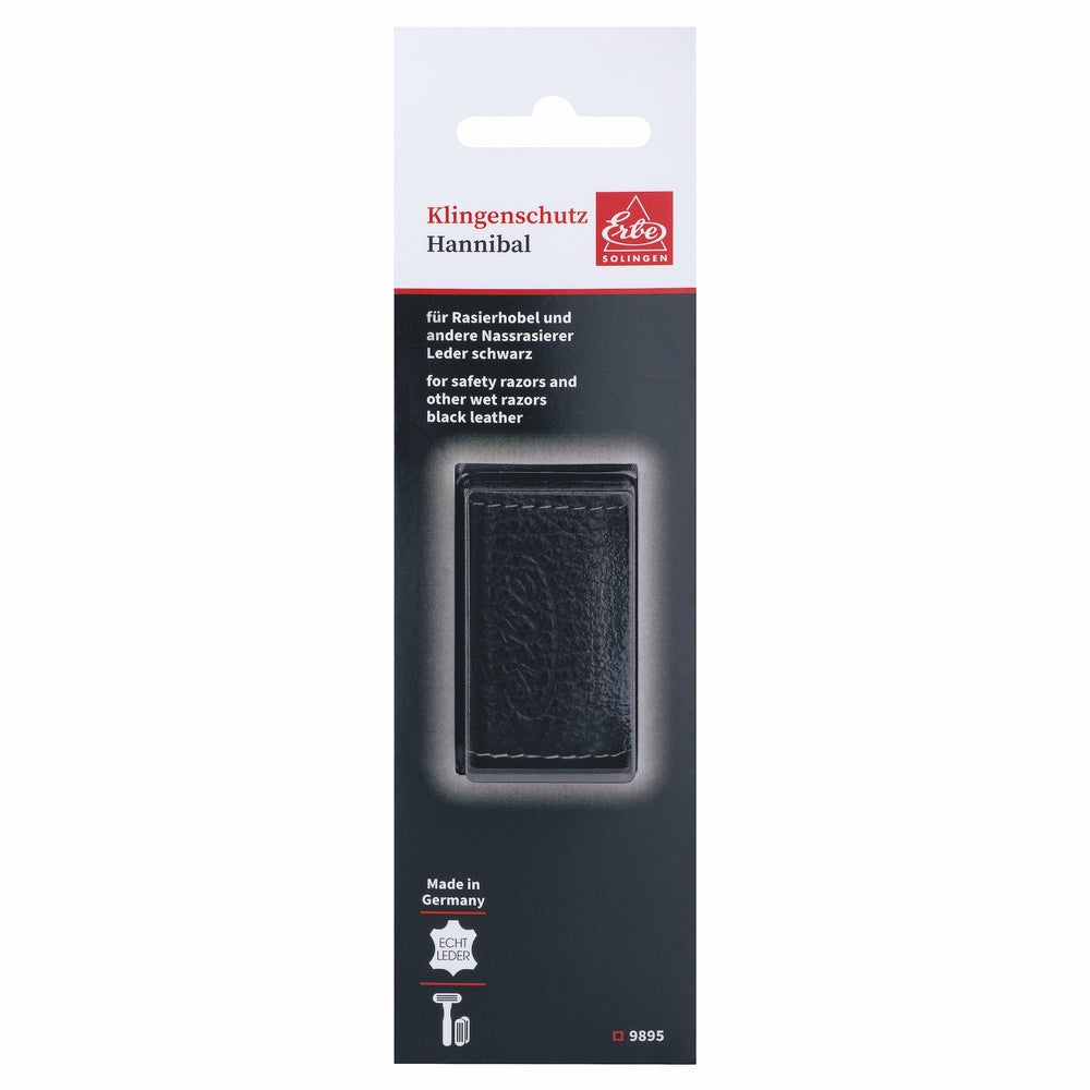 Erbe Blade Guard Hannibal for Safety Razor Leather Black – Leather, black, view 6