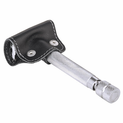 Erbe Blade Guard Hannibal for Safety Razor Leather Black – Leather, black, view 3