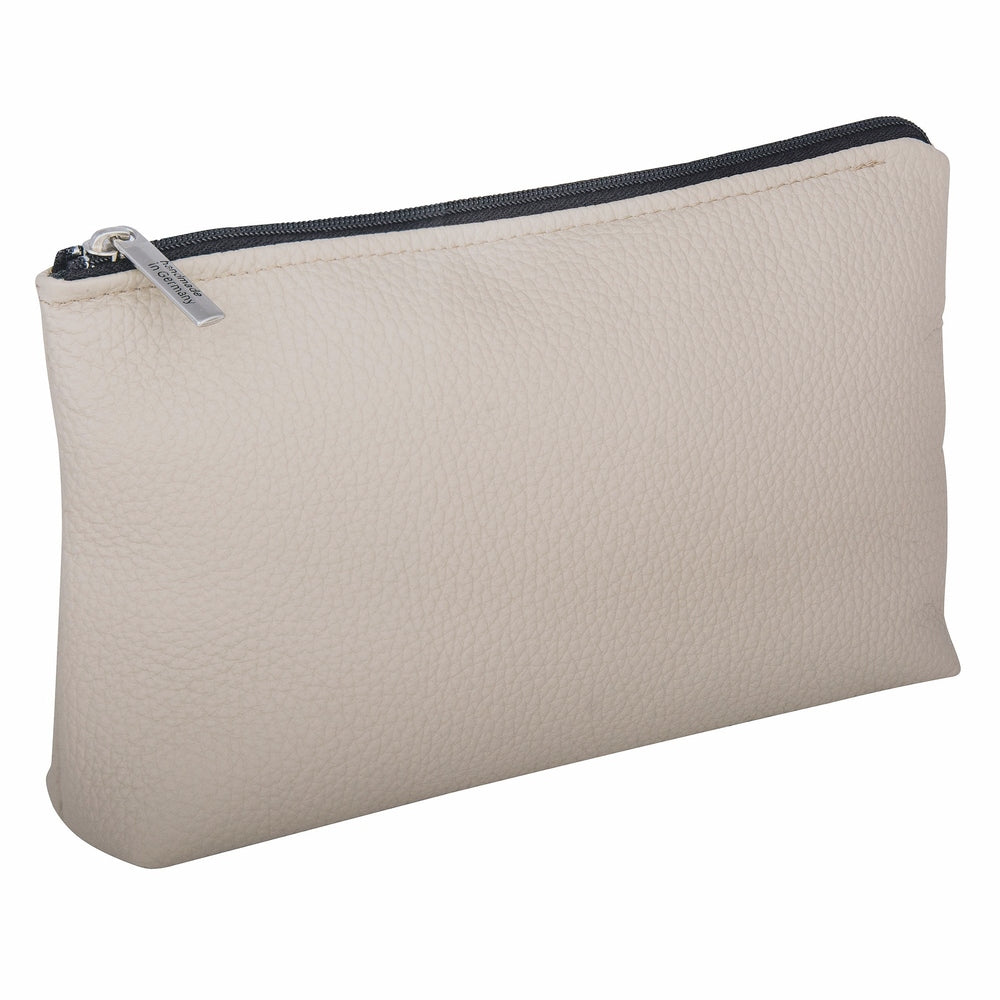 Erbe leather cosmetic bag beige