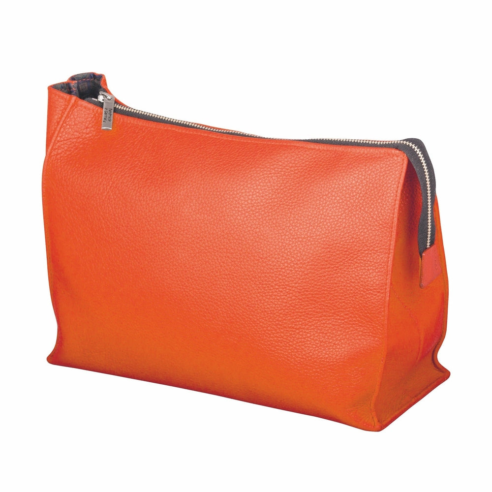 Neceser de cuero Erbe naranja – Piel auténtica, naranja
