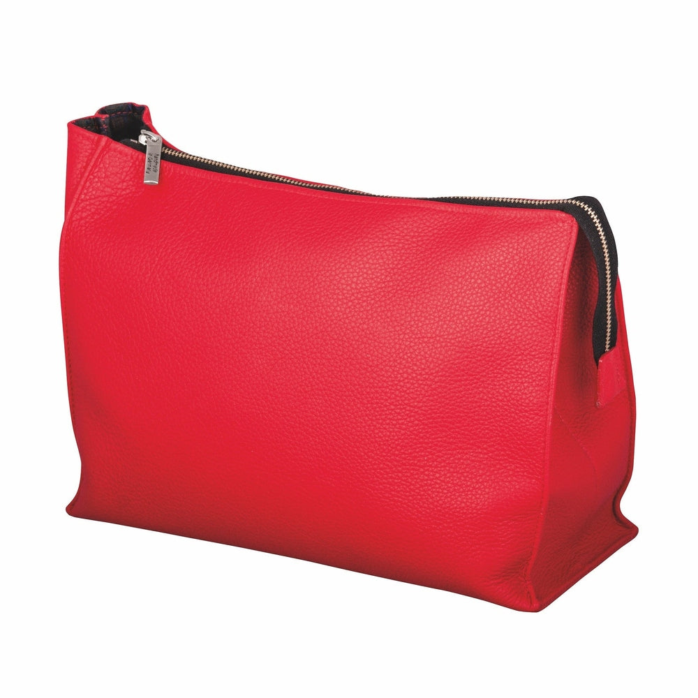 Erbe Leather Washbag Red – Genuine leather, red