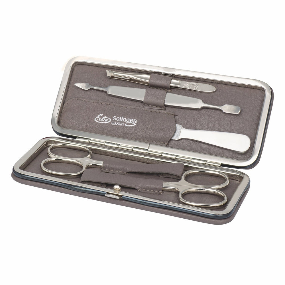Erbe Manicure Clasp Case Grey 5-piece – Case grey, instrument set