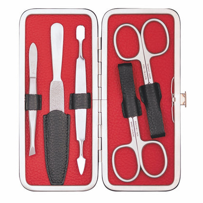Erbe Manicure Clasp Case Inox Black Red Colorado – Colour black, red, silver