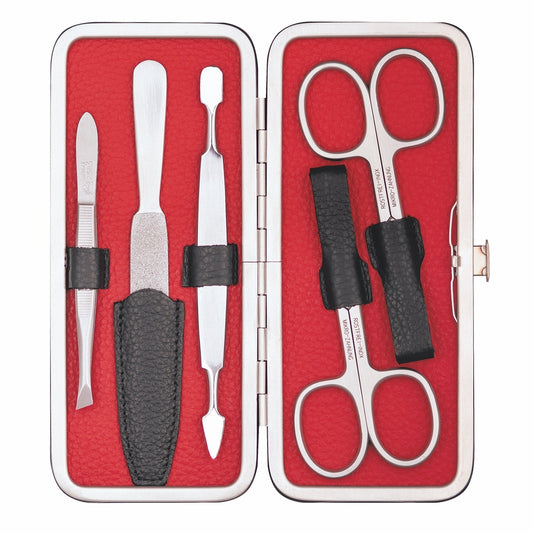 Erbe Manicure Clasp Case Inox Black Red Colorado – Colour black, red, silver